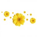 Yellow Chrysanthemum Flower Wall Sticker